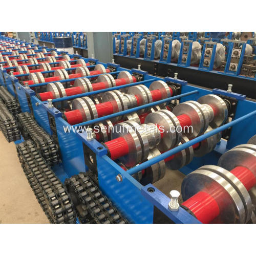 Hydraulic uncoiler+floor decking roll forming machine